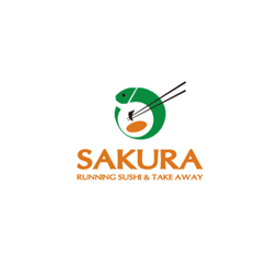 Sakura Sushi & Wok logo.